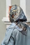 Платок «Сетями путей на закате» (Твил)